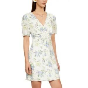 The Kooples Romantic Mood Gathered Front Floral Mini Dress 1 S NWT $395